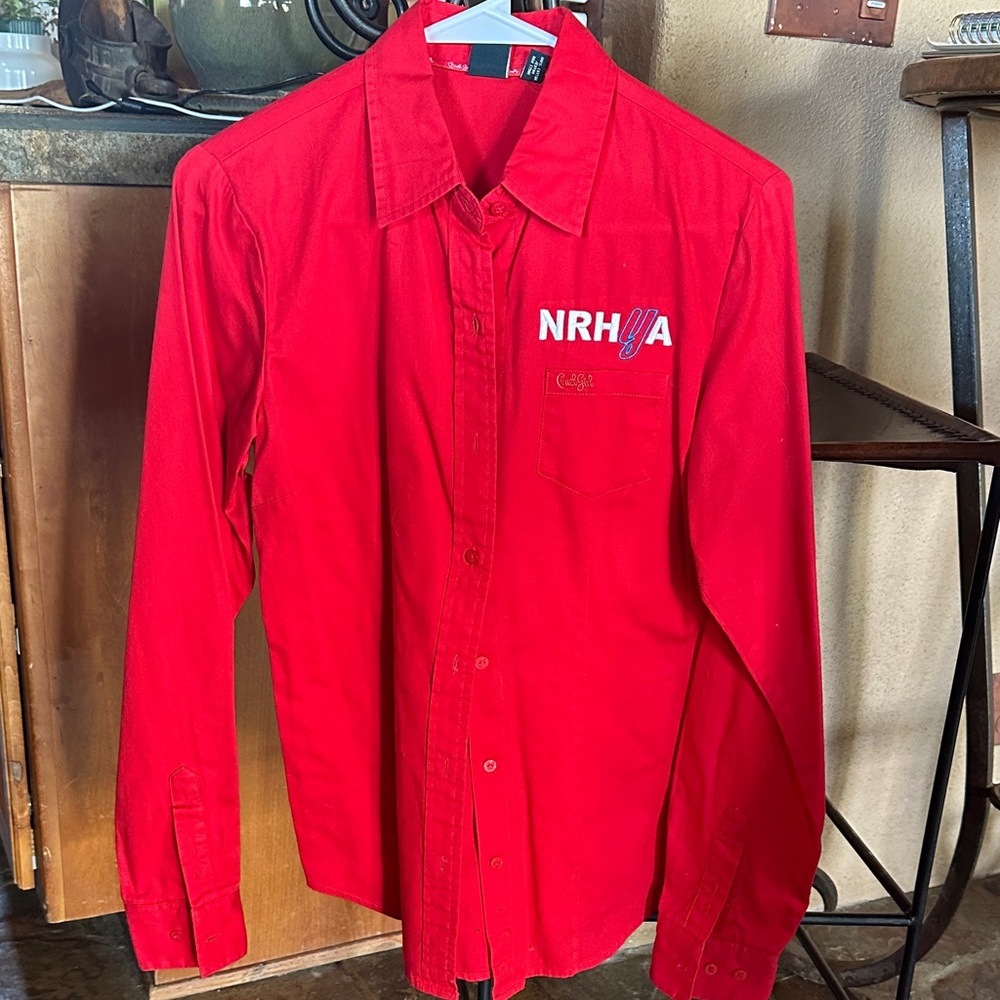Cruel Girl Red Button Down Shirt